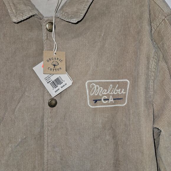 NWT Faherty Corduroy Coaches Jacket Pebble Beach Malibu Snap Front Mens Sz Large - Picture 5 of 12